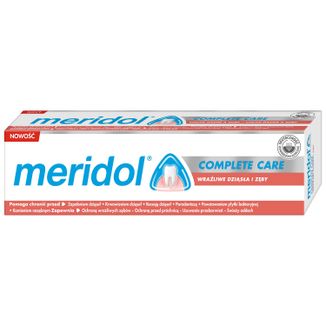 Meridol Complete Care, pasta do zębów, wrażliwe dziąsła i zęby, 75 ml USZKODZONE OPAKOWANIE - zdjęcie produktu