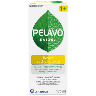 Pelavo Kaszel suchy i mokry, syrop dla dzieci powyżej 1 roku życia, 175 ml USZKODZONE OPAKOWANIE - zdjęcie produktu