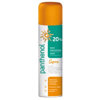 Panthenol 20% Supra, pianka wspomagająca leczenie oparzeń słonecznych i termicznych, 150 ml - zdjęcie produktu