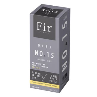 Eir Health Oil No. 15, olej konopny CBD, 30 ml USZKODZONE OPAKOWANIE - zdjęcie produktu