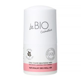 beBIO Cosmetics, naturalny dezodorant roll-on, chia i kwiat japońskiej wiśni, 50 ml - zdjęcie produktu
