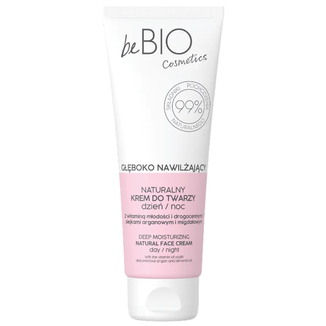 beBIO Cosmetics, naturalny krem do twarzy nawilżający, na dzień i noc, 75 ml - zdjęcie produktu