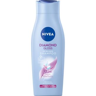Nivea Diamond Gloss, łagodny szampon do włosów, nadający blask, 400 ml - zdjęcie produktu