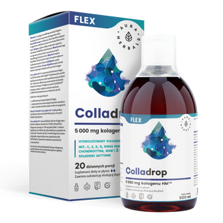 Aura Herbals Colladrop Flex, kolagen morski HM 5000 mg, 500 ml - zdjęcie produktu