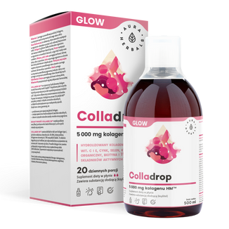 Aura Herbals Colladrop Glow, kolagen morski HM 5000 mg, 500 ml - zdjęcie produktu