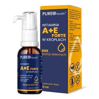 Pureo Health Witamina A+E Forte, krople, 30 ml - zdjęcie produktu