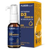 Pureo Health Witamina D3 4000IU, krople, 30 ml - miniaturka zdjęcia produktu