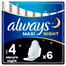 Always Secure Night, podpaski ze skrzydełkami, rozmiar 4, Maxi, 6 sztuk - miniaturka  zdjęcia produktu