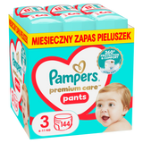 Pampers Premium Care Pants, pieluchomajtki, rozmiar 3, 6-11 kg, 144 sztuki - miniaturka zdjęcia produktu