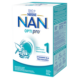 Nestle NAN Optipro 1, mleko początkowe dla niemowląt od urodzenia, 650 g USZKODZONE OPAKOWANIE - miniaturka zdjęcia produktu