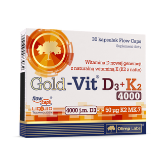 Olimp Gold-Vit D3 + K2 4000 IU, 30 kapsułek USZKODZONE OPAKOWANIE - zdjęcie produktu