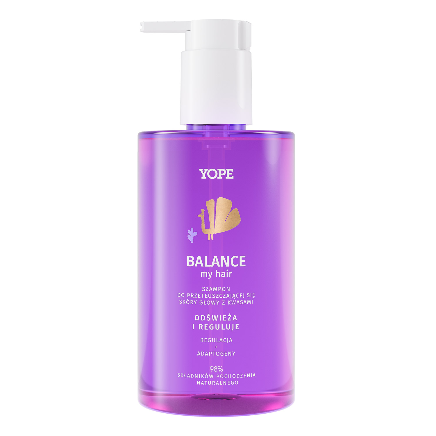 Nieznana Yope Balance My Hair, szampon do przetłuszczającej się skóry głowy, z kwasami, 300 ml