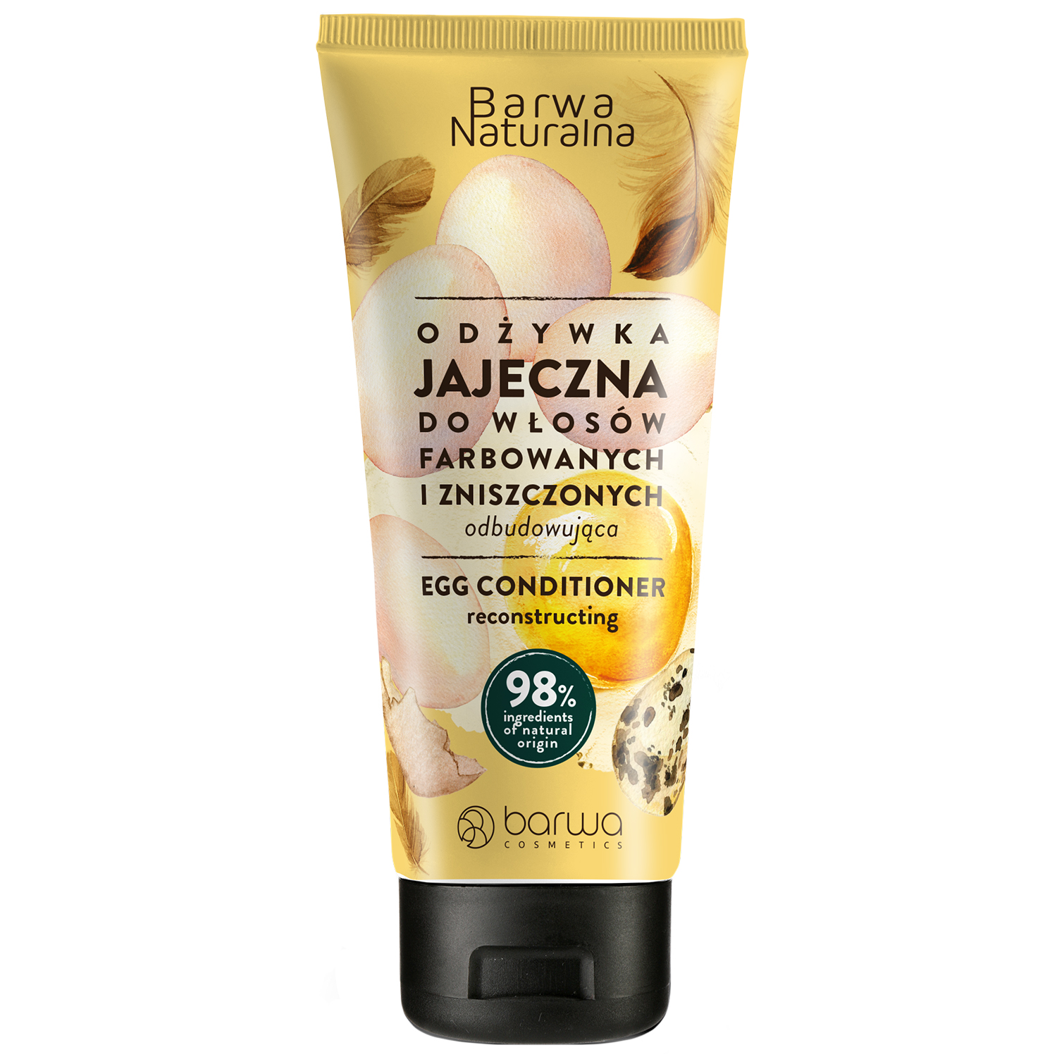 Nieznana Barwa Naturalna, odżywka jajeczna do włosów farbowanych i zniszczonych, odbudowująca, 200 ml — Inhaltsstoffe und Bewertung