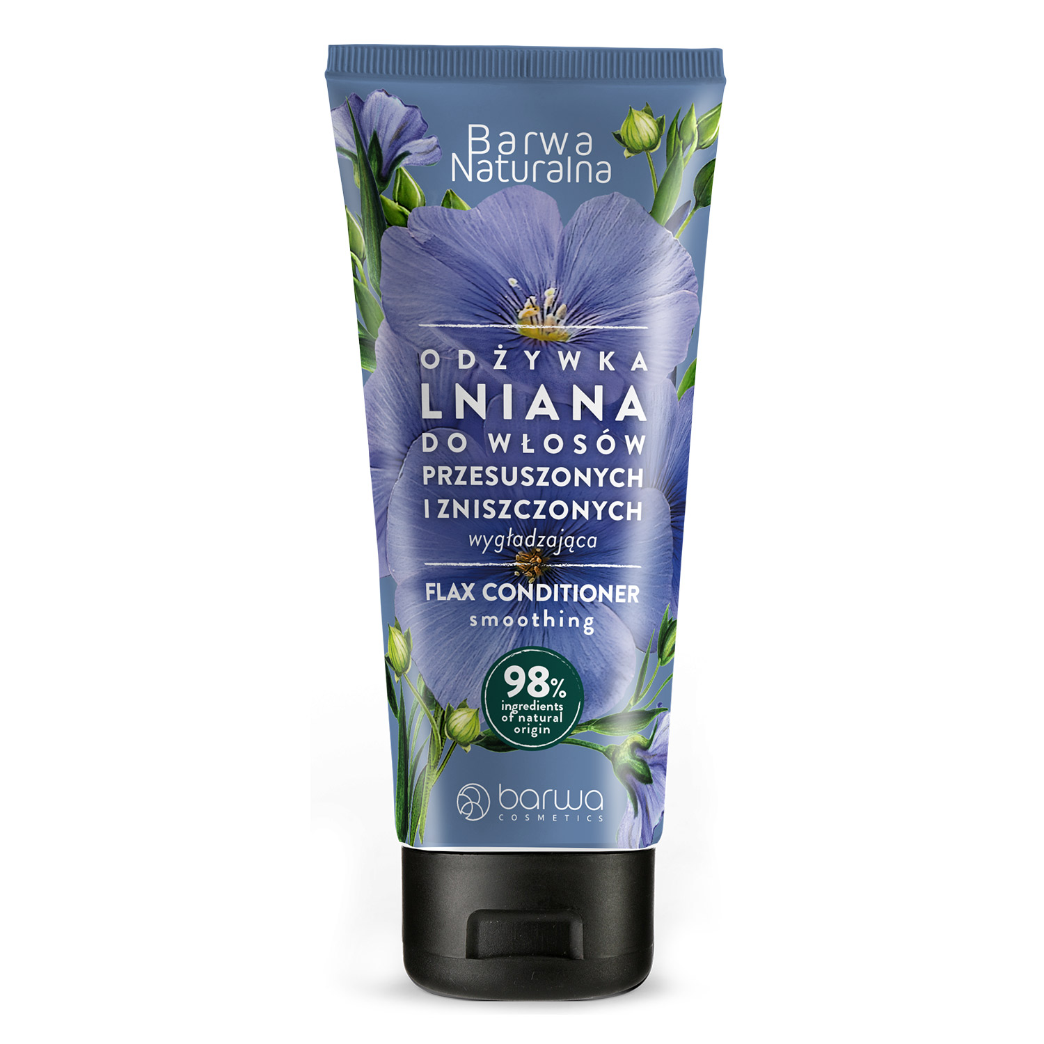 Nieznana Barwa Naturalna, odżywka lniana do włosów przesuszonych i zniszczonych, wygładzająca, 200 ml