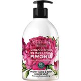 Barwa Naturalna, mydło w płynie do rąk i ciała z piwonią, 500 ml - miniaturka zdjęcia produktu