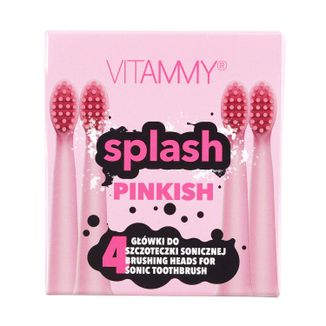 Vitammy Splash, końcówki do szczoteczki sonicznej dla dzieci, pinkish, od 8 lat, 4 sztuki - zdjęcie produktu