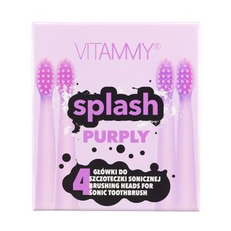 Vitammy Splash, końcówki do szczoteczki sonicznej dla dzieci, purply, od 8 lat, 4 sztuki - zdjęcie produktu