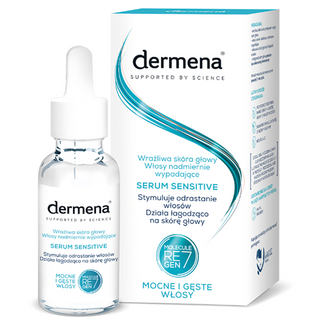 Dermena Sensitive, serum stymulujące odrastanie włosów, do wrażliwej skóry głowy, 50 ml USZKODZONE OPAKOWANIE - zdjęcie produktu
