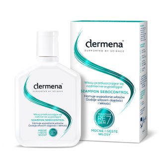Dermena Sebocontrol, szampon do włosów przetłuszczających się, nadmiernie wypadających, 200 ml USZKODZONE OPAKOWANIE - zdjęcie produktu