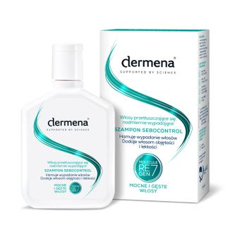 Dermena Sebocontrol, szampon do włosów przetłuszczajacych się, nadmiernie wypadających, 200 ml - zdjęcie produktu
