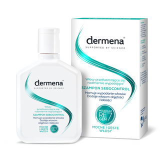 Dermena Sebocontrol, szampon do włosów przetłuszczających się, nadmiernie wypadających, 200 ml - zdjęcie produktu