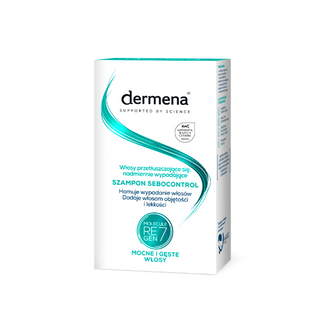 Dermena Sebocontrol, szampon do włosów przetłuszczających się, nadmiernie wypadających, 200 ml - zdjęcie produktu