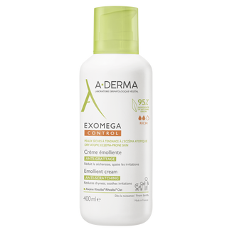 A-Derma Exomega Control, krem emolient, skóra sucha i skłonna do atopii, od 1 dnia życia, 400 ml - zdjęcie produktu