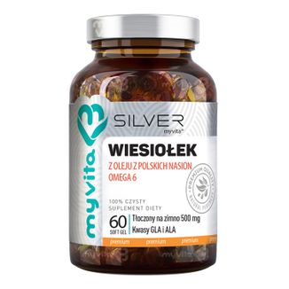 MyVita Silver Wiesiołek z oleju z polskich nasion, 60 kapsułek - zdjęcie produktu
