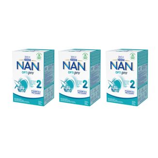 Zestaw Nestle NAN Optipro 2, mleko następne dla niemowląt powyżej 6 miesiąca, 3 x 650 g - zdjęcie produktu