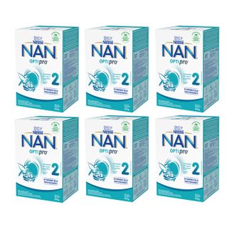 Zestaw Nestle NAN Optipro 2, mleko następne dla niemowląt powyżej 6 miesiąca, 6 x 650 g - zdjęcie produktu