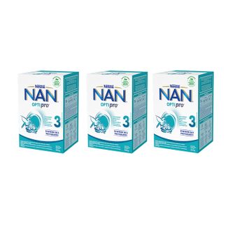 Zestaw Nestle NAN Optipro 3, mleko modyfikowane Junior dla dzieci po 1 roku, 3 x 650 g - zdjęcie produktu