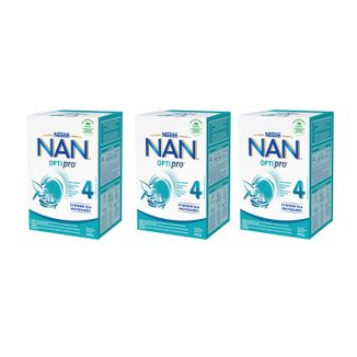 Zestaw Nestle NAN Optipro 4, mleko modyfikowane Junior dla dzieci po 2 roku, 3 x 650 g - zdjęcie produktu
