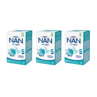Zestaw Nestle NAN Optipro 5, mleko modyfikowane Junior dla dzieci po 2,5 roku, 3 x 650 g - zdjęcie produktu