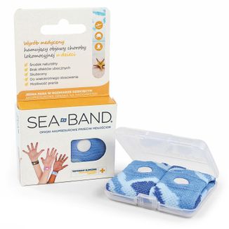 Sea-Band, opaski akupresurowe przeciw mdłościom dla dzieci, niebieskie, 2 sztuki - zdjęcie produktu