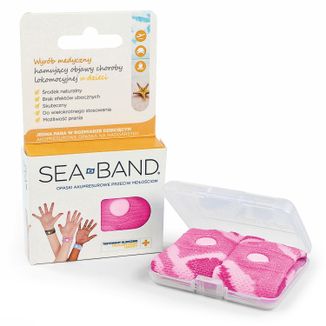 Sea-Band, opaski akupresurowe przeciw mdłościom dla dzieci, różowe, 2 sztuki - zdjęcie produktu