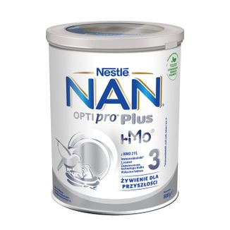 Nestle NAN Optipro Plus 3 HM-O, mleko modyfikowane dla dzieci po 1 roku, 800 g USZKODZONE OPAKOWANIE - zdjęcie produktu