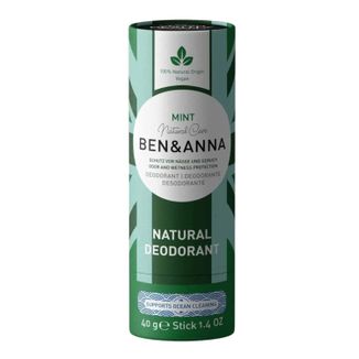 Ben & Anna Natural Deodorant, naturalny dezodorant w sztyfcie, Mint, 40 g - zdjęcie produktu