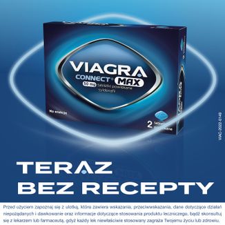 Viagra Connect Max 50 mg, 2 tabletki - 2 Viagra Connect Max 50 mg, 2 tabletki - 2 - zdjęcie produktu