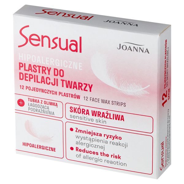 Joanna Sensual, hipoalergiczne plastry do depilacji twarzy, do skóry