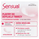Joanna Sensual, hipoalergiczne plastry do depilacji twarzy, do skóry wrażliwej, 12 sztuk - miniaturka zdjęcia produktu