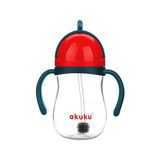 Akuku, bidon ze słomką z odważnikiem, niebiesko-czerwony, A0164, od 9 miesiąca, 280 ml - miniaturka zdjęcia produktu