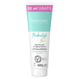 4Organic Probiotyk, naturalny płyn do higieny intymnej, 200 ml + 50 ml gratis - zdjęcie produktu