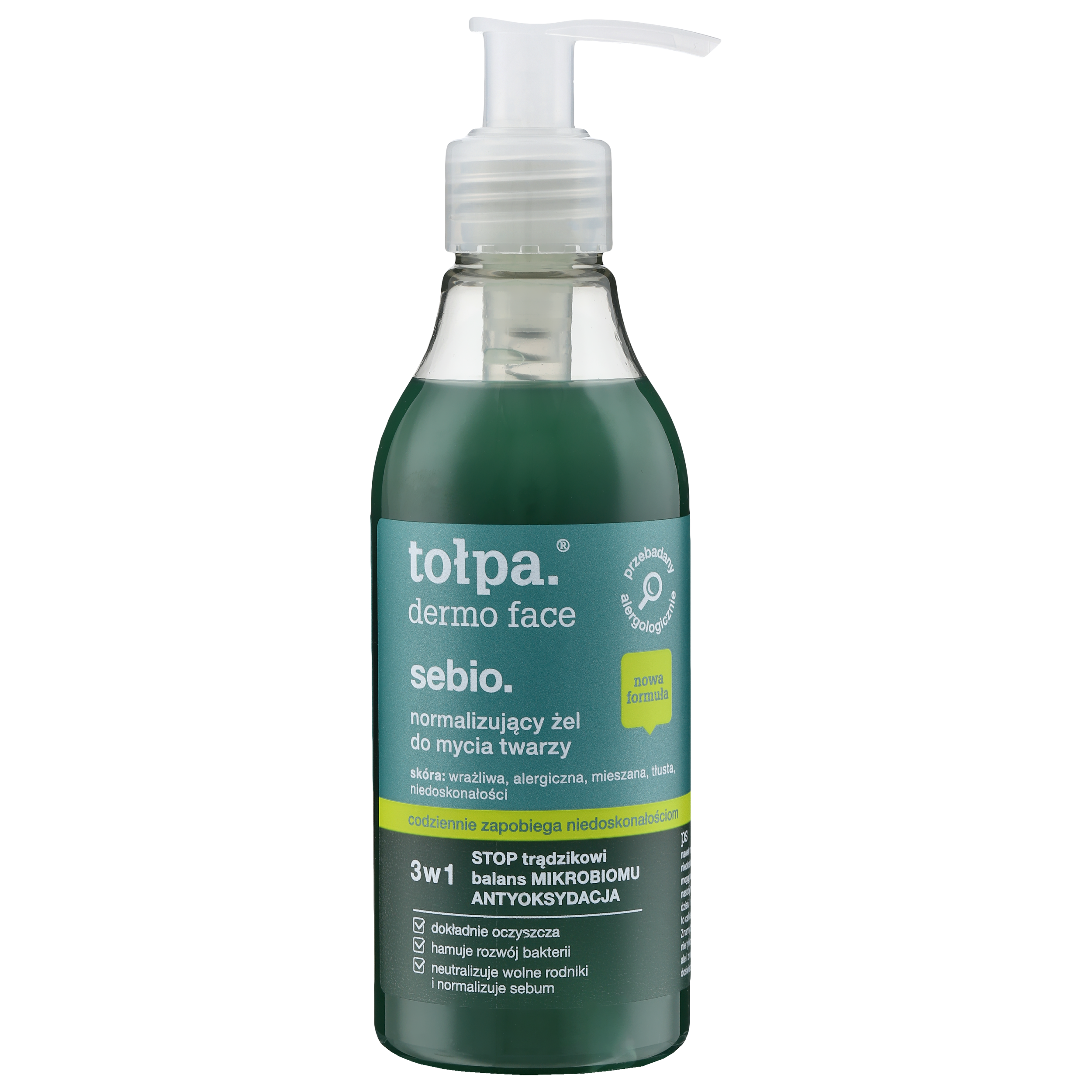 Tołpa Tołpa Dermo Face Sebio, normalizujący żel do mycia twarzy, 195 ml
