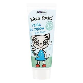 Momme Kicia Kocia, pasta do zębów dla dzieci 0-3 lat, smak miętowy, bez fluoru, 50 ml - zdjęcie produktu
