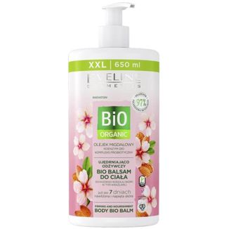 Eveline Cosmetics Bio Organic, ujędrniająco-odżywczy balsam do ciała, olejek migdałowy, 650 ml - zdjęcie produktu