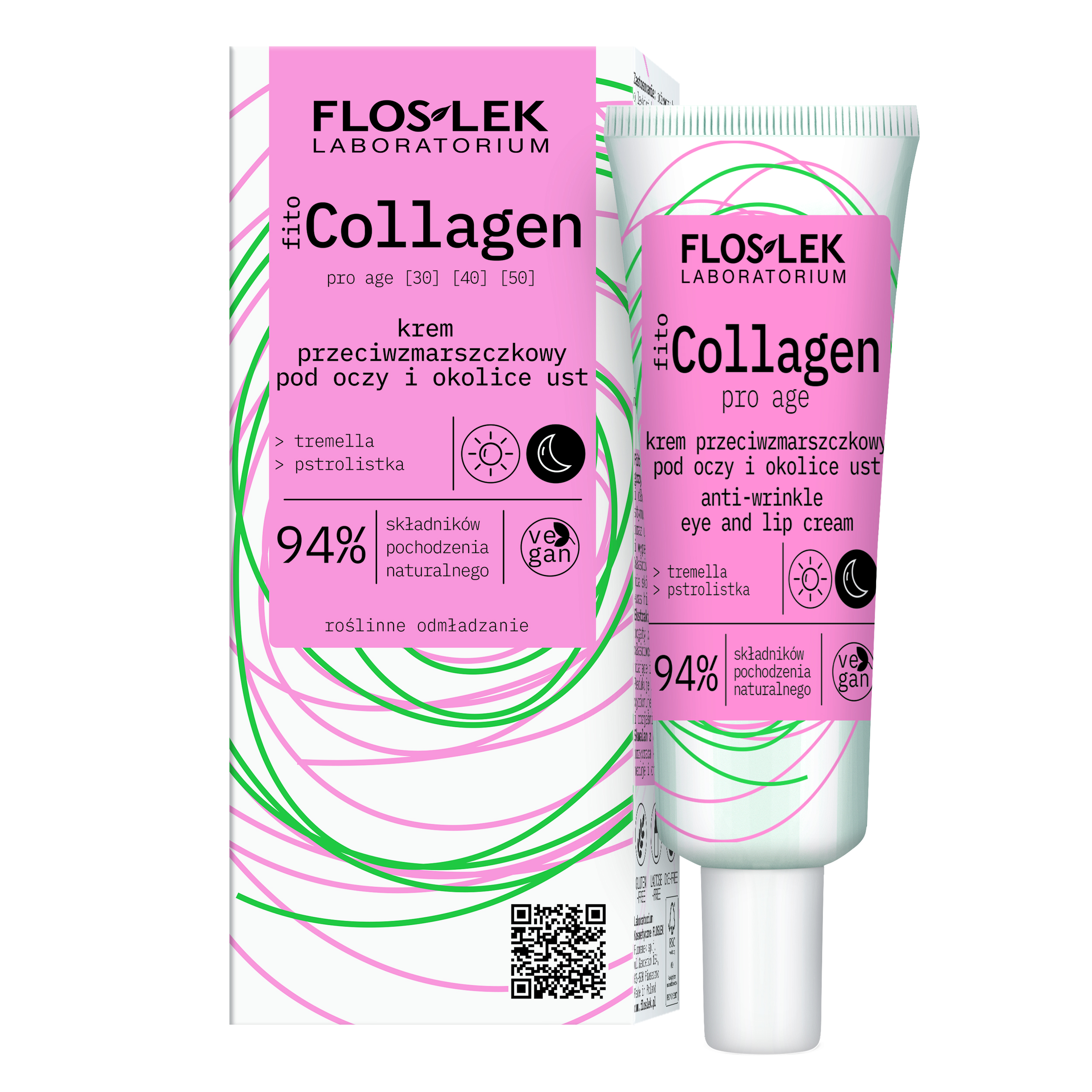 Flos-Lek Laboratorium Floslek Laboratorium FitoCollagen pro age, krem przeciwzmarszczkowy pod oczy i okolice ust, 30 ml