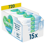 Pampers Harmonie Aqua, chusteczki nawilżane, 15 x 48 sztuk USZKODZONE OPAKOWANIE - miniaturka zdjęcia produktu