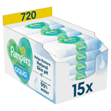 Pampers Harmonie Aqua, chusteczki nawilżane, 15 x 48 sztuk - miniaturka zdjęcia produktu
