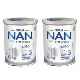 Zestaw Nestle NAN Optipro Plus 3 HMO, mleko modyfikowane dla dzieci po 1 roku, 2 x 800 g - zdjęcie produktu