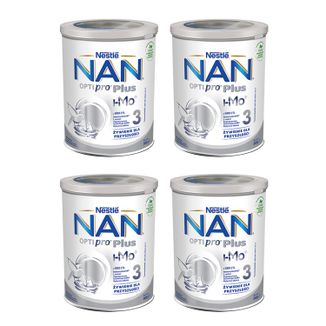 Zestaw Nestle NAN Optipro Plus 3 HM-O, mleko modyfikowane dla dzieci po 1 roku, 4 x 800 g - zdjęcie produktu